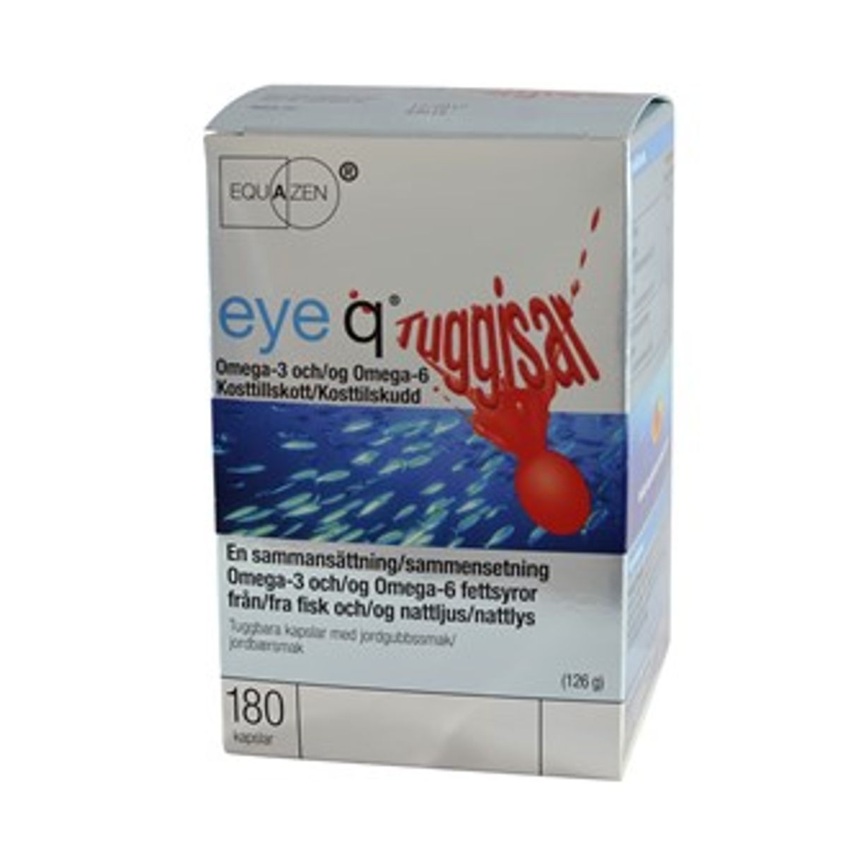 Eye q tyggekapsler m/jordbærsmak 180kap