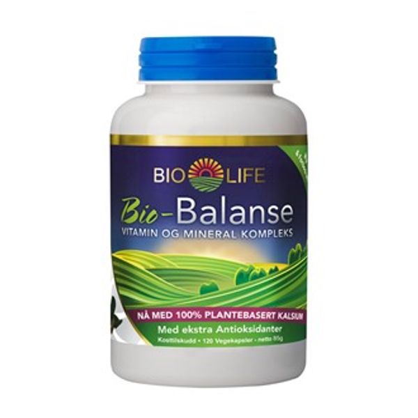 Hovedbilde Bio life bio-balanse multivitamin u/jern 120 kap